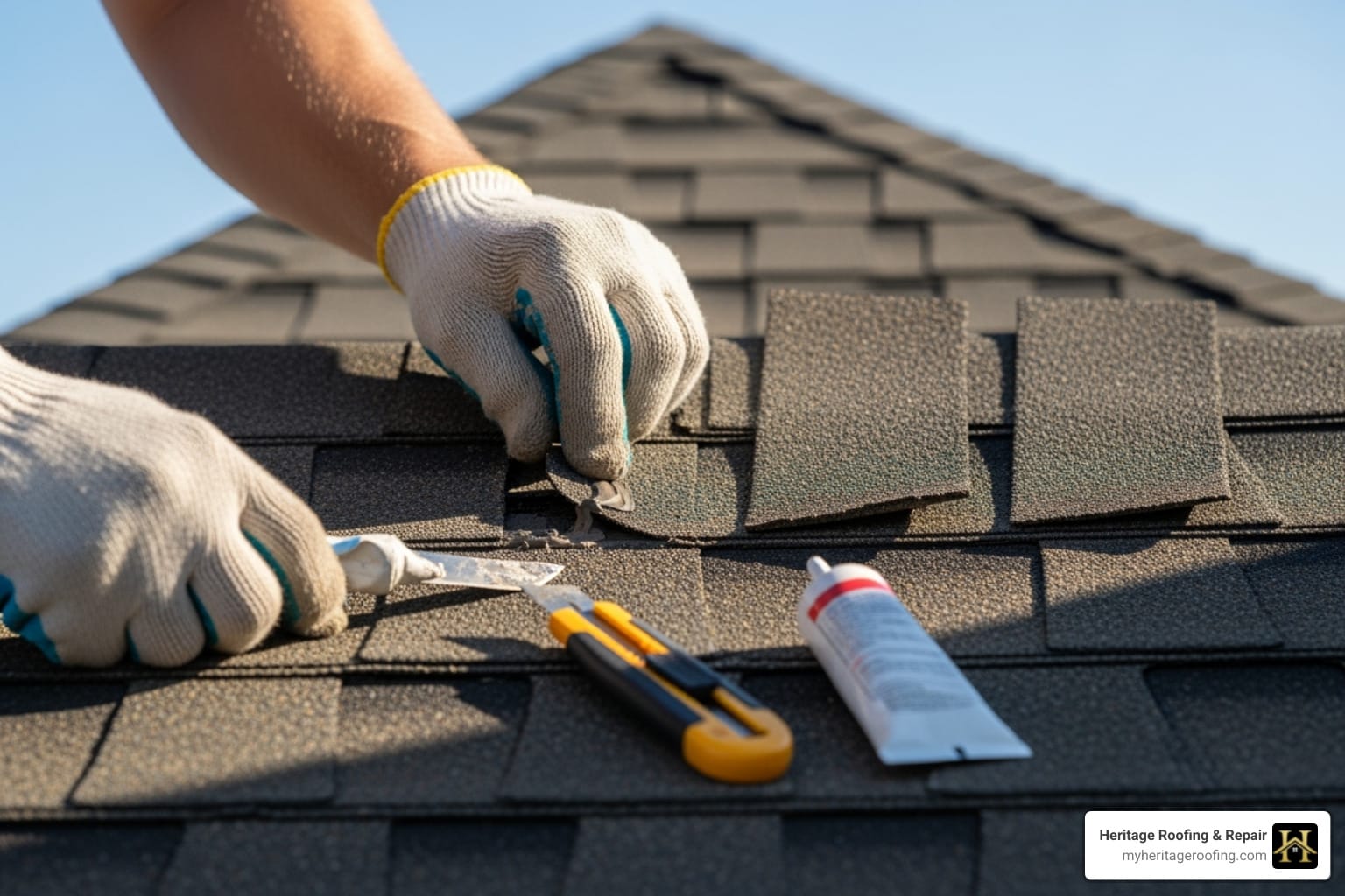 Asphalt shingle repair