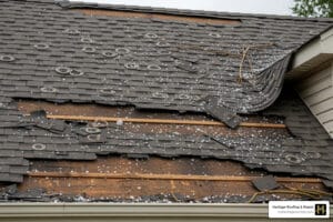 how much roof damage for insurance claim