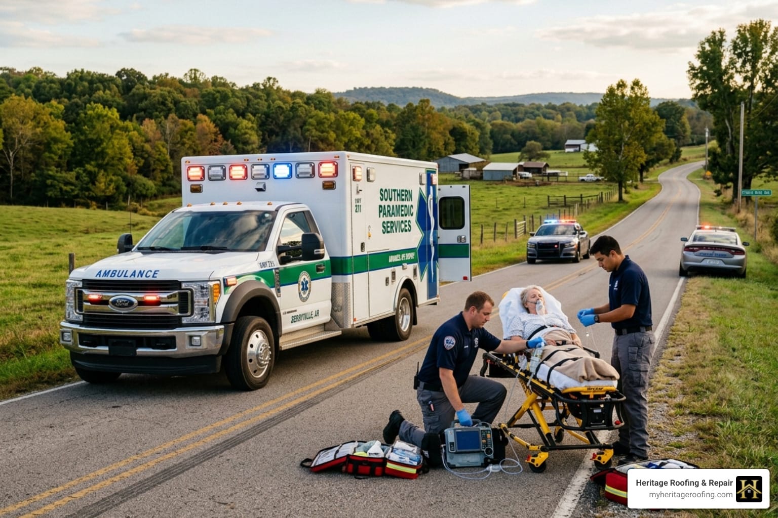 Southern Paramedic Services ambulance providing ALS care in Berryville