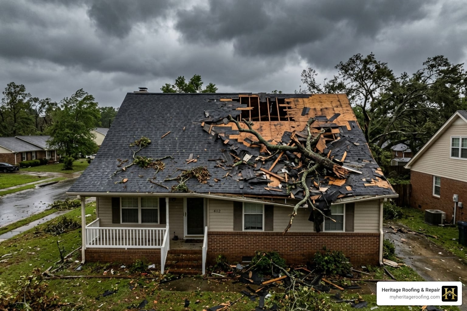 storm damage roof replacement