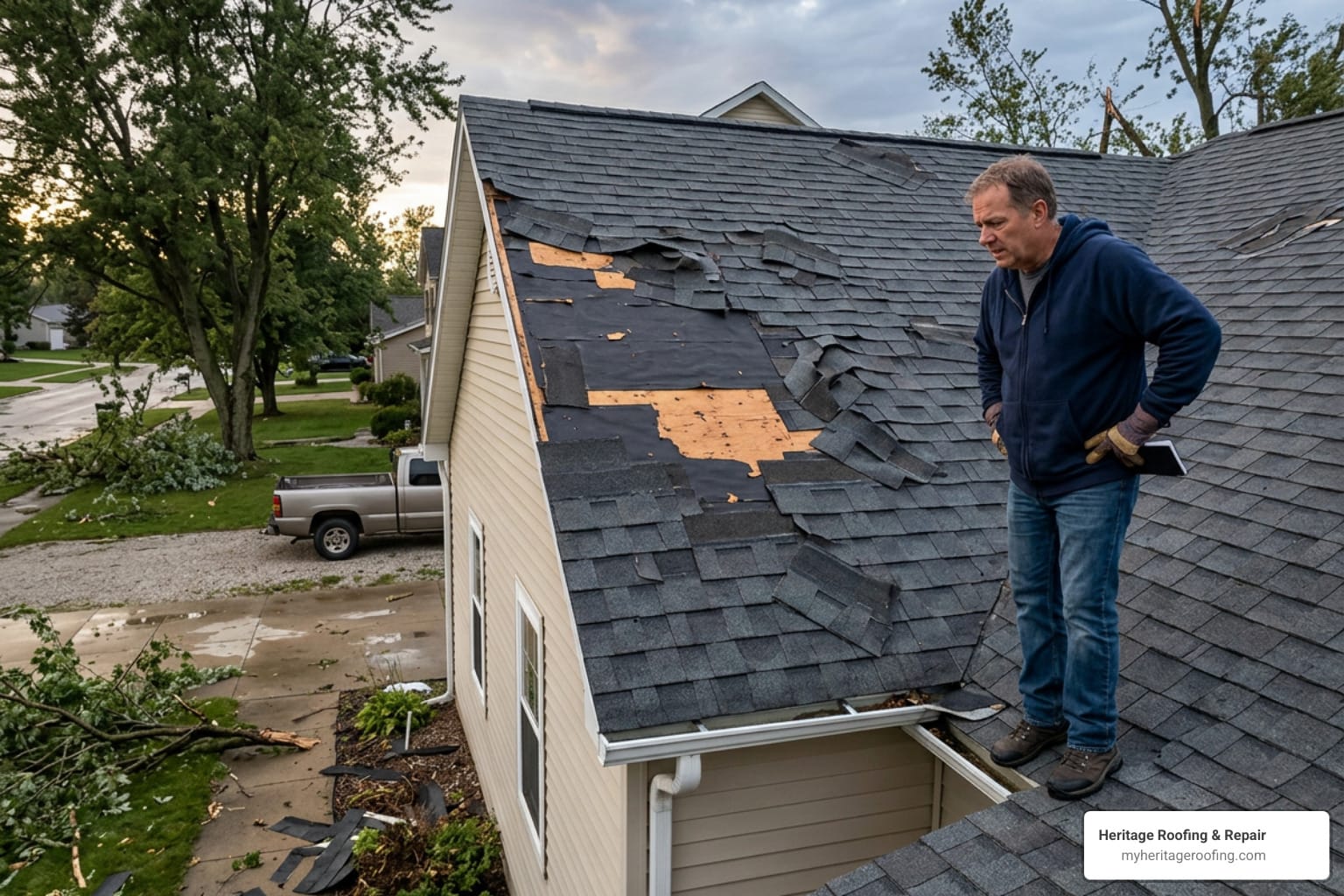 home insurance claim for roof repair storm damaged roof