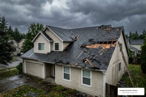 storm damaged roof