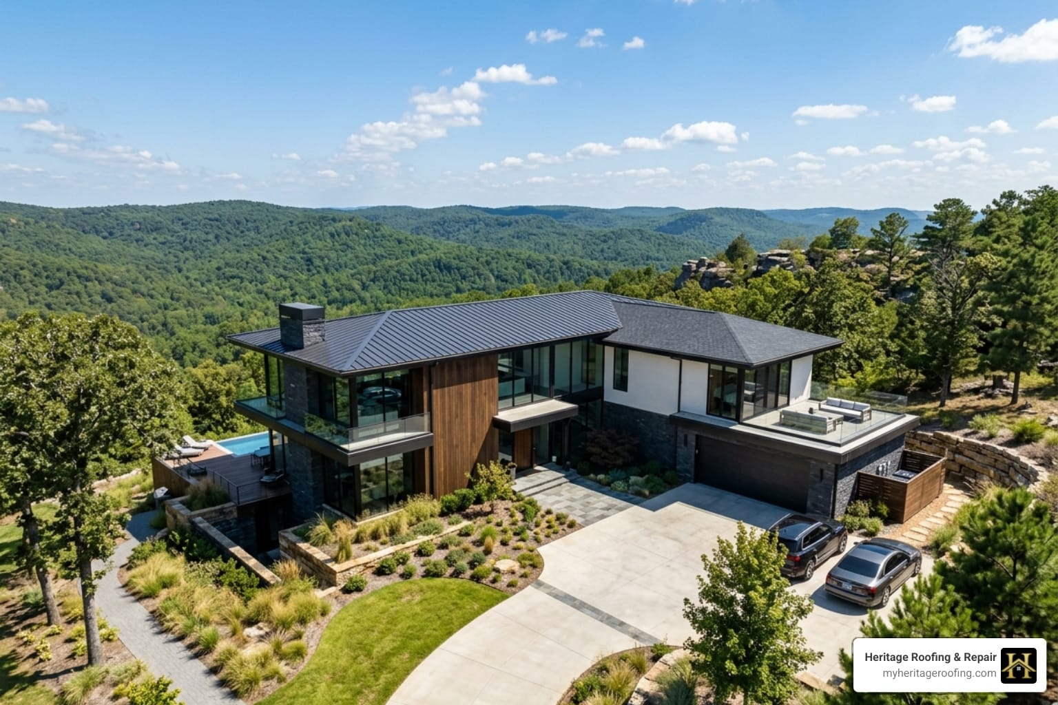 Fayetteville residential roofing modern home - Fayetteville residential roofing